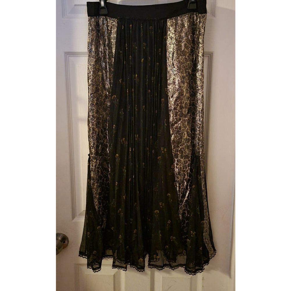 Coach A-line skirt Black and Gold Size 6